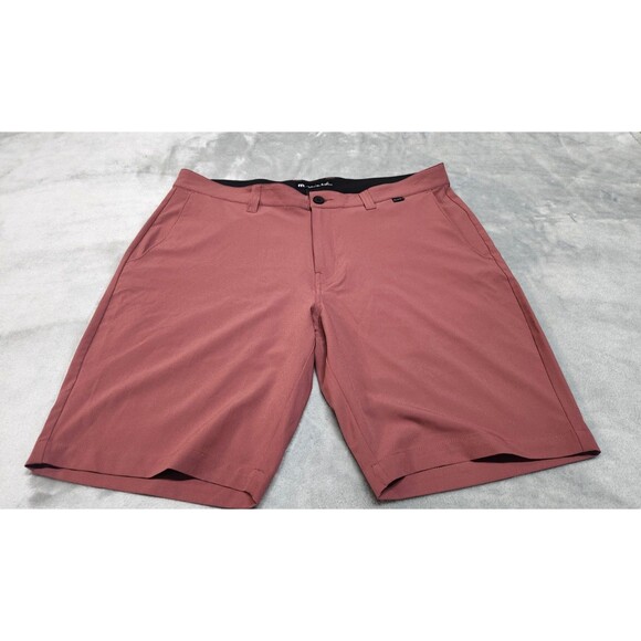 Travis Mathew Men’s Size 36 Red 10” Performance Golf Shorts - Picture 1 of 10